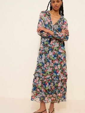 The Marais Printed Chiffon Maxi Dress - Anthropologie